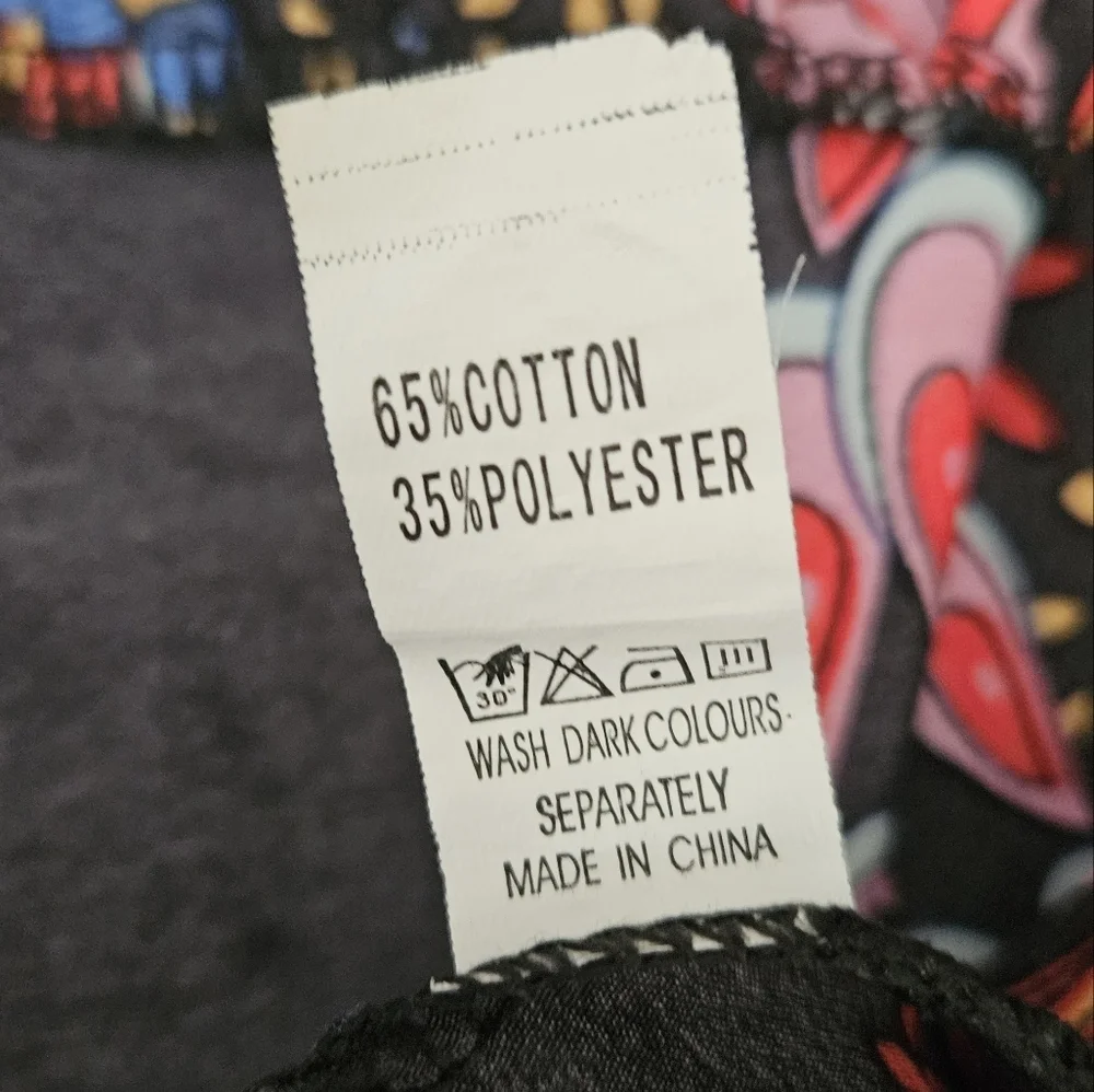 Wish V-Neck Peacock Floral Print Flare Sleeve Bohemian cotton blend Dress size S - Picture 13 of 13